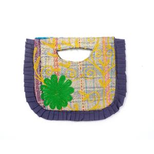 Indian Fashion Bohemian Style Designer Women kantha Clutch Messenger Shoulder Bag Handmade Lightweight Large Travel Daily - Product Image 1