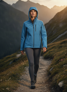 Veste polaire à capuche bleue pour homme, fermeture éclair, coupe-vent décontractée, idéale pour l'automne - Product Image 5