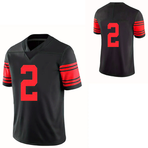 Jersey de Fútbol Americano Profesional, Nuevo Diseño 2026, Manga Corta, Tallas Grandes, 100% Poliéster, Personalizable, Servicio OEM, Venta al Por Mayor - Product Image 4