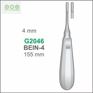 Elevador de Raíces Dentales con Punta Recta de 3.0mm, Acero Inoxidable 420, Mango Hueco de 140mm, Autoclavable, Reutilizable, Set Quirúrgico Dental - Product Image 2
