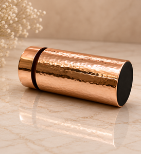 Antique Creations Copper <b>Thermos</b> with Hammered Finish Customized Portable Travel Water <b>Bottle</b> Modern Luxury Design - Product Image 1