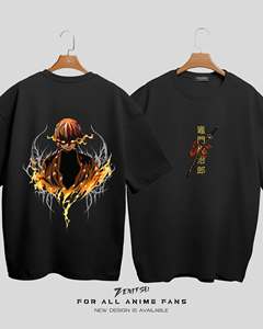 T-shirt graphique unisexe surdimensionné à manches courtes col rond en coton, style streetwear décontracté, impression numérique vintage, été, personnalisable OEM/ODM - Product Image 2