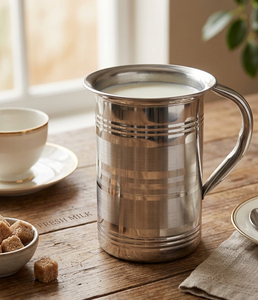 Premium Stainless Steel Water Pitcher with Lid – <b>Mirror</b> Polished Kitchen Jug Heavy Duty Stainless Steel <b>Bedside</b> Water Pitcher - Product Image 3