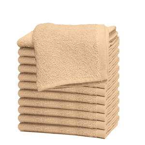 Serviettes de Visage 100% Coton Beige Style Uni Disponibles en Taille 30x30 Prix Fournisseur en Gros Ensemble de Serviettes de Visage - Product Image 2