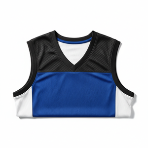 Camiseta Deportiva de Baloncesto Personalizada, Transpirable, sin Mangas, con Malla de Spandex/Poliéster, Logotipo Frontal, para Entrenamiento de Primavera para Hombre - Product Image 3