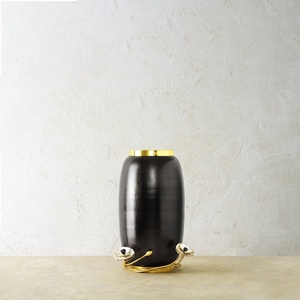 Jarrón central decorativo Saleem International 2026, hecho a mano, de diseño, con hojas de ginkgo - Product Image 3