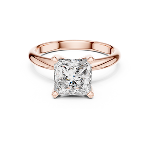 Anillo Minimalista con Diamante Princesa de 2 Quilates Cultivado en Laboratorio, Oro Rosa de 18 Quilates con Baño de Rodio, Certificado IGI, Anillo de Compromiso de Lujo para San Valentín - Product Image 4