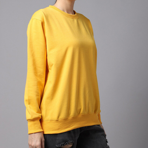 Sweat-shirts unis personnalisés à col rond, manches longues, séchage rapide, en polaire épaisse, pour femme - Product Image 4