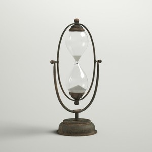 Sablier en verre artisanal créatif avec cadre métallique rustique et fonction de chronométrage précis - Product Image 3