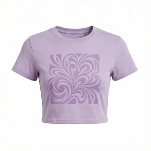 เสื้อยืดครอปท็อปทรงบ็อกซี่ แขนเสื้อแบบดรอปโชว์เดอร์ สำหรับผู้หญิง สไตล์ลำลองฤดูร้อน แฟชั่นพรีเมียม เซ็กซี่ - Product Image 1