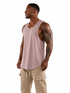 Débardeur de sport décontracté en coton respirant à séchage rapide pour homme, style Y-Back, idéal pour la musculation et le fitness - Product Image 1