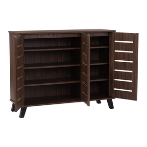Modern Wooden <b>Shoe</b> Rack Cabinet 3 Door Entryway Storage Organizer Space Saving Floor Standing <b>Shoes</b> <b>Holder</b> - Product Image 2