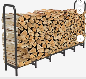 Support de rangement pour bûches d'extérieur en métal robuste pour cheminée, jardin, patio, organisation de la cour - Product Image 3