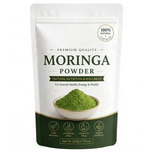Poudre de feuilles de Moringa très vendue, riche en vitamines et minéraux, contribue naturellement à stimuler les niveaux d'énergie, améliore l'endurance et la vitalité - Product Image 1