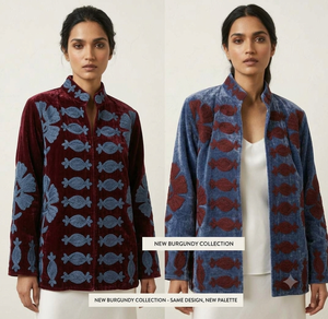 Chaqueta de Terciopelo Suave Acolchada y Tejida con Bordado de Flores, Forro de Algodón, Abrigo Unisex de Invierno - Product Image 4