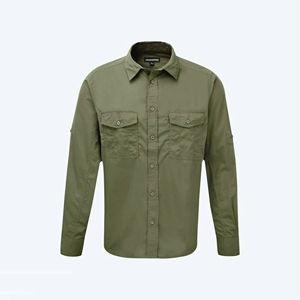 Elegantes Camisas Casuales de Sarga Antiarrugas para Hombre, 100% Algodón Transpirable, para Negocios y Trabajo, Verano, con Logotipo y Diseño Personalizados OEM - Product Image 1