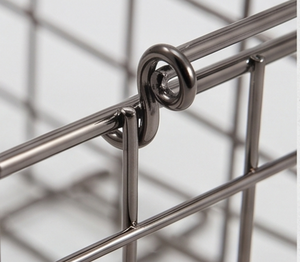 Fine Quality <b>Rectangular</b> Metal Wire <b>Storage</b> <b>Basket</b> With Handles Rustic Style Multi Purpose Neatening Container - Product Image 2