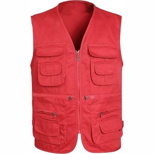 Gilets de sécurité réfléchissants haute visibilité modernes, 8 poches, fermeture éclair sur le devant, unisexe, vêtements de chantier, gilet de sécurité à vendre - Product Image 5