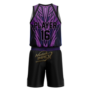 Kit de basketball respirant personnalisé OEM, maillot entièrement sublimé avec logo frontal, short et accessoires assortis - Product Image 4