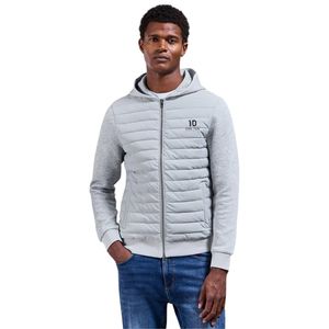 <b>Mens</b> Hybrid Quilted Funnel Neck <b>Jacket</b> Technical <b>Lightweight</b> Insulated Warm Outdoor Zip Up Casual <b>Jacket</b> for Winter Travel - Product Image 1