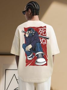 เสื้อยืดฮิปฮอปโอเวอร์ไซส์สำหรับผู้ชาย พิมพ์ลายพัฟ โลโก้ลายนูน แฟชั่นไฮสตรีทระดับพรีเมียม ผ้าคอตตอนผสม - Product Image 2