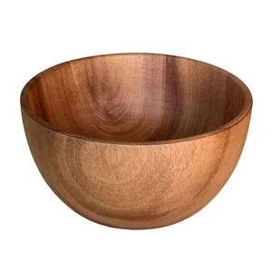 Bol de service en bois de qualité supérieure pour salades, fruits, pâtes, cuisine, table à manger, style rustique, fait main, en bois naturel - Product Image 2