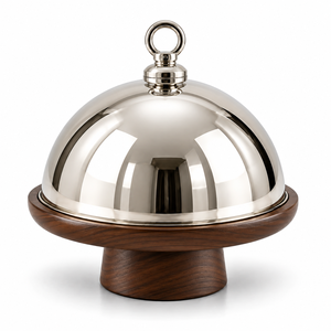 Dôme en chocolat martelé décoratif en argent avec incrustation de nacre pour hôtels, mariages et événements – Tailles et couleurs personnalisées disponibles - Product Image 6