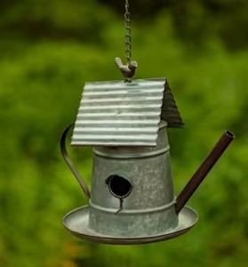 Cage à oiseaux décorative galvanisée faite à la main et abri pour oiseaux, articles de jardin, abri suspendu galvanisé fait à la main très tendance - Product Image 3