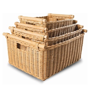 Tabletop accessory hand-made bread display <b>baskets</b> rattan <b>basket</b> kitchen pantry organizers - Product Image 5
