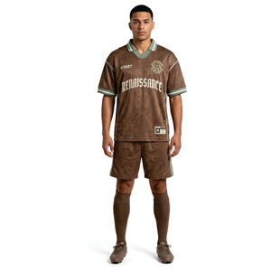 Camiseta de Fútbol de Manga Corta, Tejida, Deportiva, con Ribete en Contraste, Corte Regular, Diseño de Cuello Redondo - Product Image 3