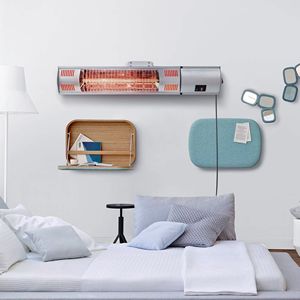 Stufa Elettrica da Parete Super Silenziosa 1500W con Telecomando per Patio, Camera da Letto e Ufficio - Product Image 6