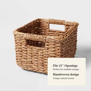 Twisted woven seagrass <b>basket</b> Handmade <b>Storage</b> <b>Basket</b> Wholesale eco-friendly Made Viet Nam - Product Image 2