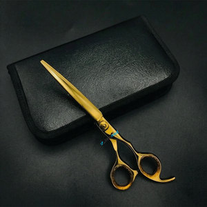 Ciseaux de barbier professionnels plaqués or, en acier inoxydable, ciseaux de beauté pour cheveux, ciseaux de barbier personnalisés avec nom de marque - Product Image 6