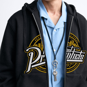 Men's <b>Black</b> Hooded Pullover Sweatshirt Regular Fit 100% Cotton <b>Fleece</b> Solid Winter Casual Letter Print Front Logo - Product Image 6