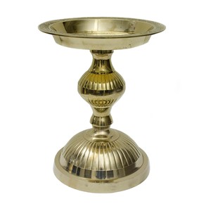 Handcrafted Brass Pedestal Compote Bowl - Antique <b>Decorative</b> Vessel Wholesale - Product Image 1