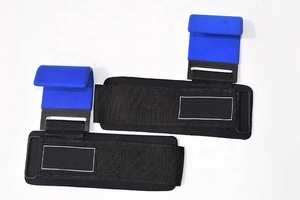 Correa de levantamiento de pesas para entrenamiento de gimnasia personalizada, ganchos para varilla de entrenamiento, agarre resistente, correas de gancho para barra de tracción acolchadas de neopreno grueso - Product Image 4