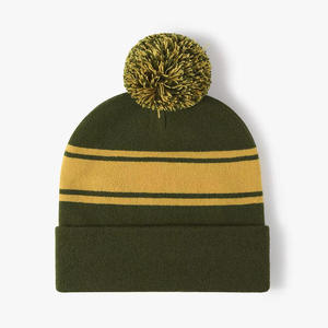 Bonnet personnalisé Saint APPARELS avec logo, en coton/laine, pompon uni, unisexe, adulte, décontracté, hiver, bonnet en tricot ajustable - Product Image 2
