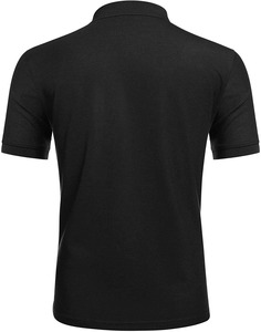 เสื้อโปโลแขนสั้นแบบมีซิป ทรงพอดีตัว ผ้าเรียบ เสื้อโปโลแบบกำหนดเอง เสื้อโปโลสำหรับกอล์ฟ - Product Image 3