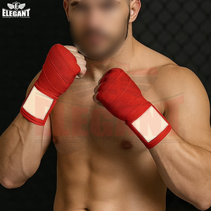 Bandages de soutien pour poignets de MMA et de kickboxing pour l'entraînement et les combats – Qualité supérieure, nouveau logo personnalisé, bandages de boxe en coton élastique - Product Image 3