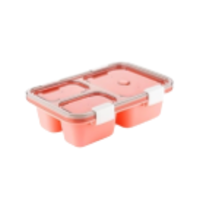 Boîte à lunch bento à 3 compartiments avec couvercle à boucle hermétique, récipient de préparation des repas en plastique de qualité alimentaire, étanche, pour l'école et le bureau