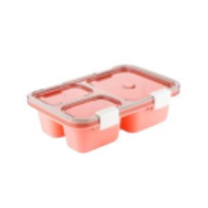 Lonchera Bento de 3 Compartimentos con Tapa Hermética a Prueba de Fugas, Contenedor de Plástico de Grado Alimenticio para Preparación de Comidas para la Escuela y la Oficina - Product Image 3