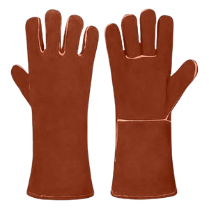 High Quality Cowhide Split Leather BBQ <b>Gloves</b> Heat and Spark Resistant Firefighting Industrial Safety Hand Protection <b>Gloves</b> - Product Image 5