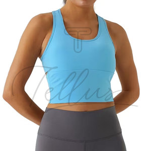 Camisetas de Tirantes Personalizadas de Alta Calidad para Mujer, Estilo Casual, para Verano, Yoga, Cuello Redondo, Bordado, 100% Algodón - Product Image 4