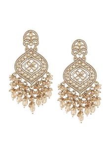 Joyería étnica india de zirconio Kundan Tikka con perlas, chapado en oro de alta calidad, hecha a mano para bodas y fiestas. - Product Image 2