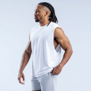 Hot Selling Cotton Spandex Men's Sporty Street Wear Tank <b>Top</b> Casual Boxy Fit Custom Logo OEM High Quality Breathable Fashion - Product Image 6