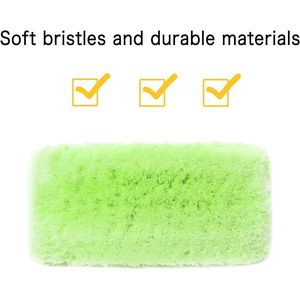Spazzola per lavaggio auto a tre livelli da 12 pollici, resistente, verde, con setole morbide, per auto, camper, camion, barche, lavaggio esterno - Product Image 3