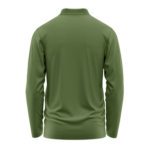 ผู้ผลิตเสื้อโปโลแขนยาวแบบกำหนดเอง OEM เสื้อโปโลกีฬาแบบแห้งเร็วพิมพ์ลายแบบ Sublimation - Product Image 4