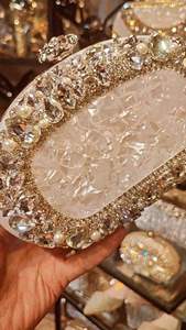 Cross-border New Women's Acrylic Evening Bag Shoulder Crossbody Party Light Luxury Chain Shell Cotton Sequin Contrast Hand-held - Product Image 6