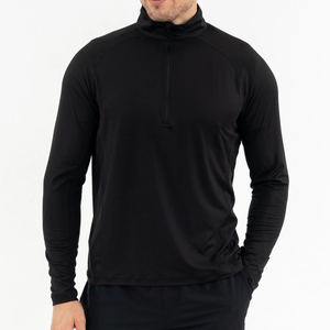 Sweat-shirt de golf pour homme, doublé polaire, coupe 1/4 zip, avec logo personnalisé, léger, coupe-vent, respirant, côtelé, idéal pour l'hiver - Product Image 1