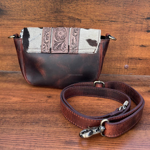 Bolso bandolera de piel de vaca de la colección occidental más vendida, bolsos bohemios tallados a mano, bolsos superventas para uso de mujer - Product Image 5